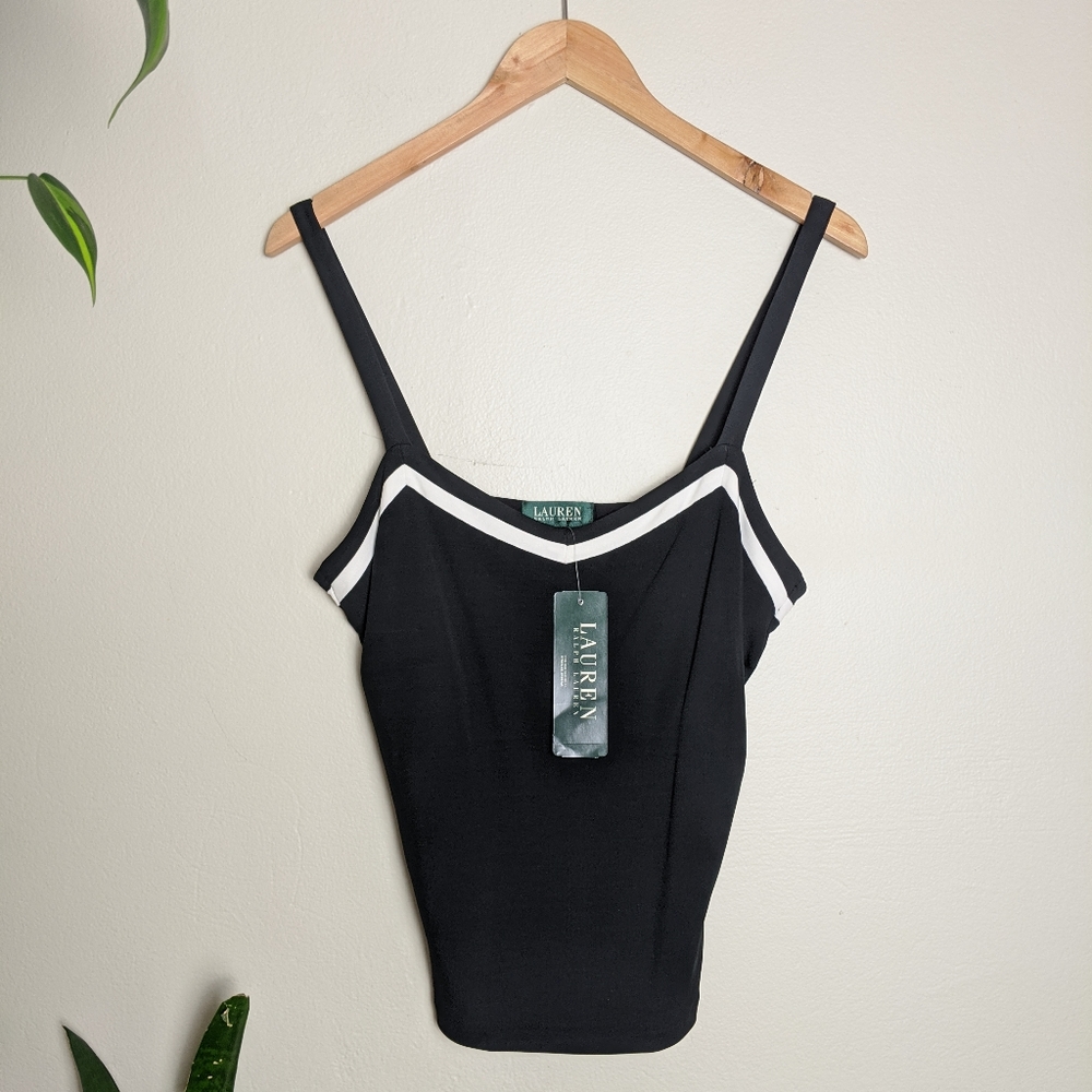 Ralph Lauren | Lauren | Ascot F Tank Black + White